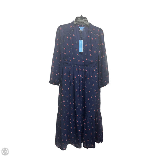 Dress Casual Midi By Draper James In Blue & Red, Size: S