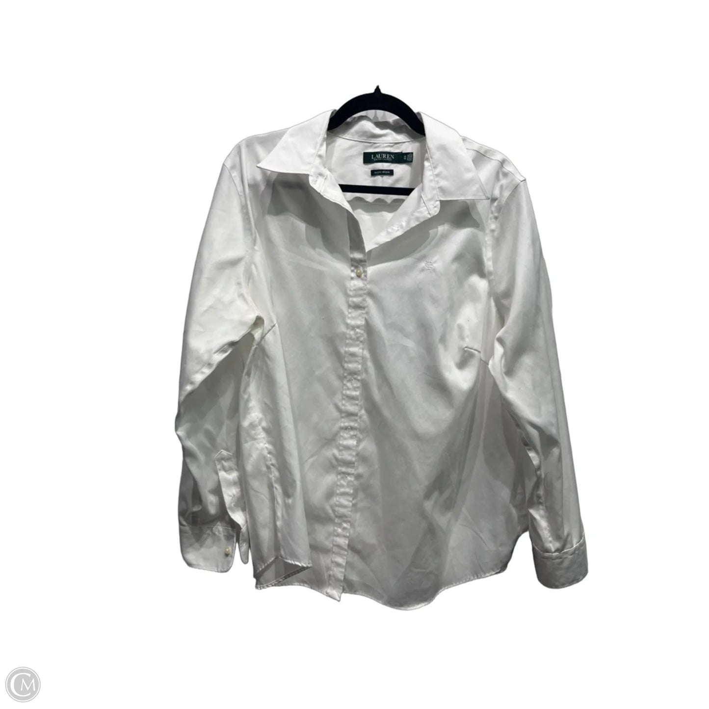 Top Long Sleeve By Ralph Lauren In White, Size: 1x