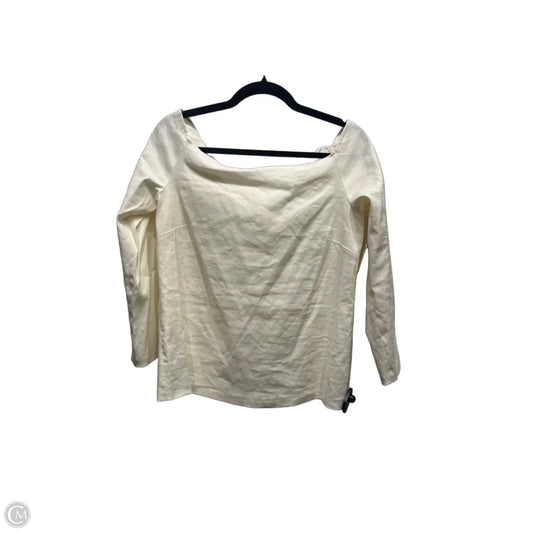 Top Long Sleeve By Theory In Cream, Size: L