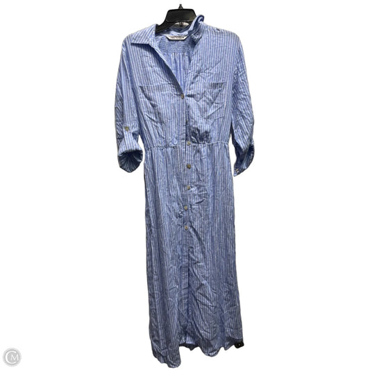 Dress Casual Maxi By Zara In Blue & White, Size: S