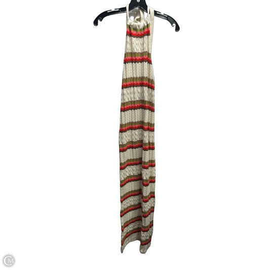Dress Casual Maxi By The Drop In Cream & Red, Size: S
