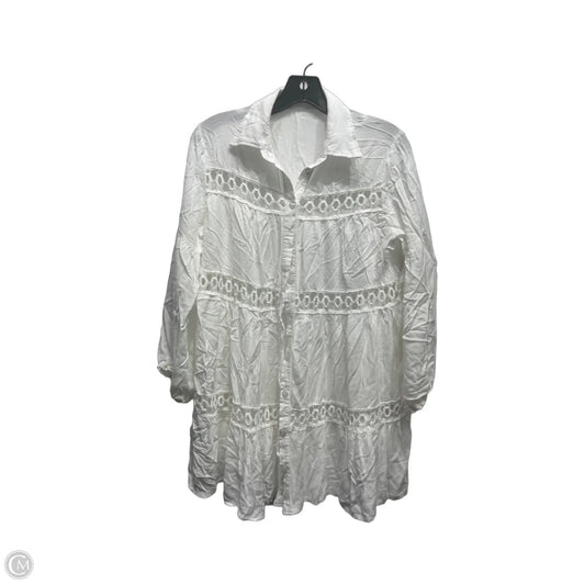 Swimwear Cover-up By Clothes Mentor In White, Size: S