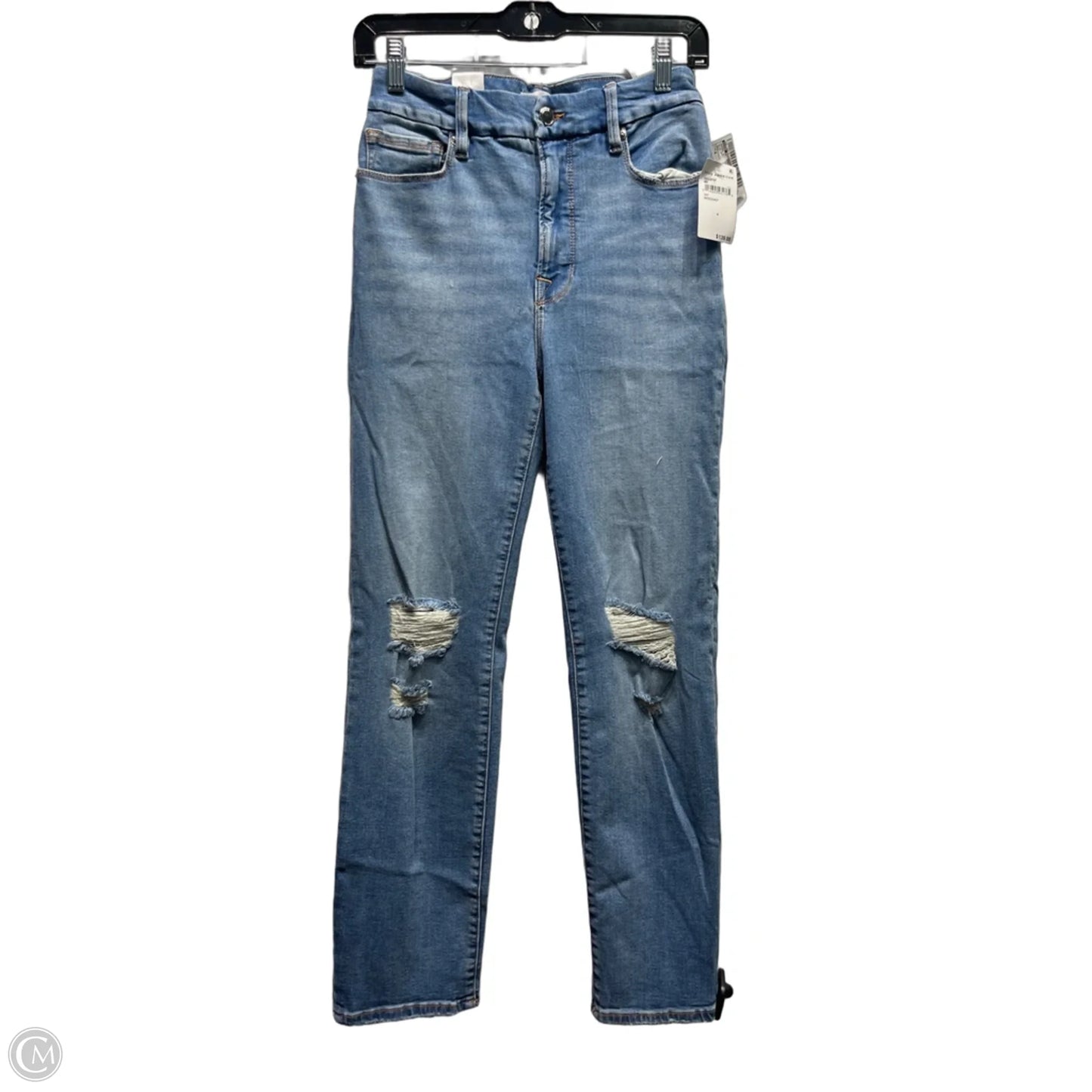 Jeans Straight By Good American In Blue Denim, Size: 4