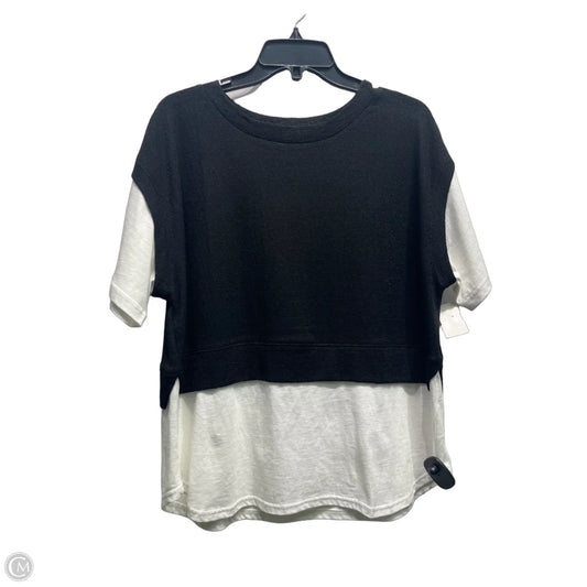Top Short Sleeve By cinema club  In Black & White, Size: L