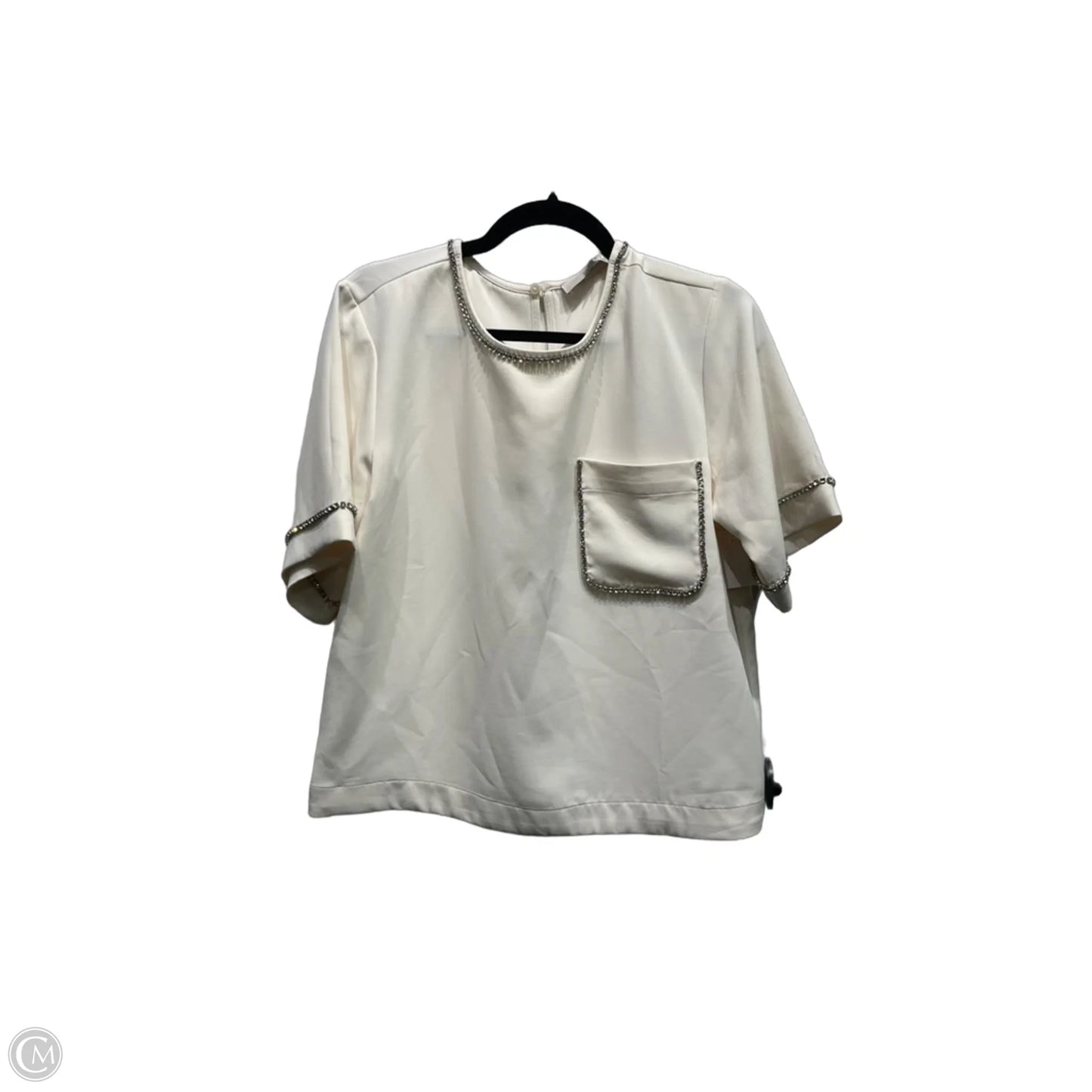 Top Short Sleeve By Loft In White, Size: S