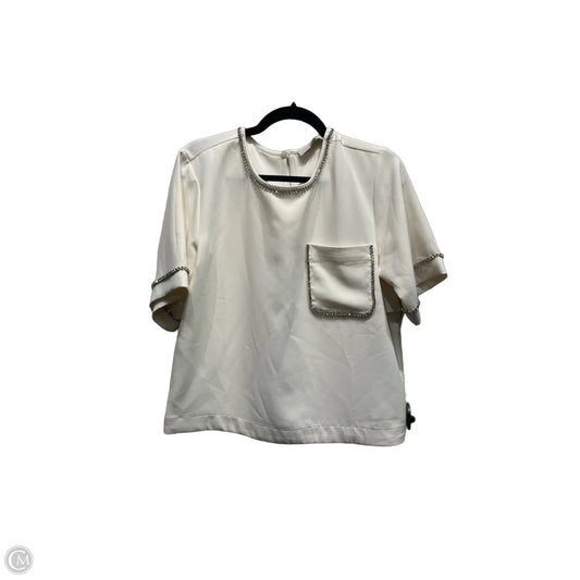 Top Short Sleeve By Loft In White, Size: S