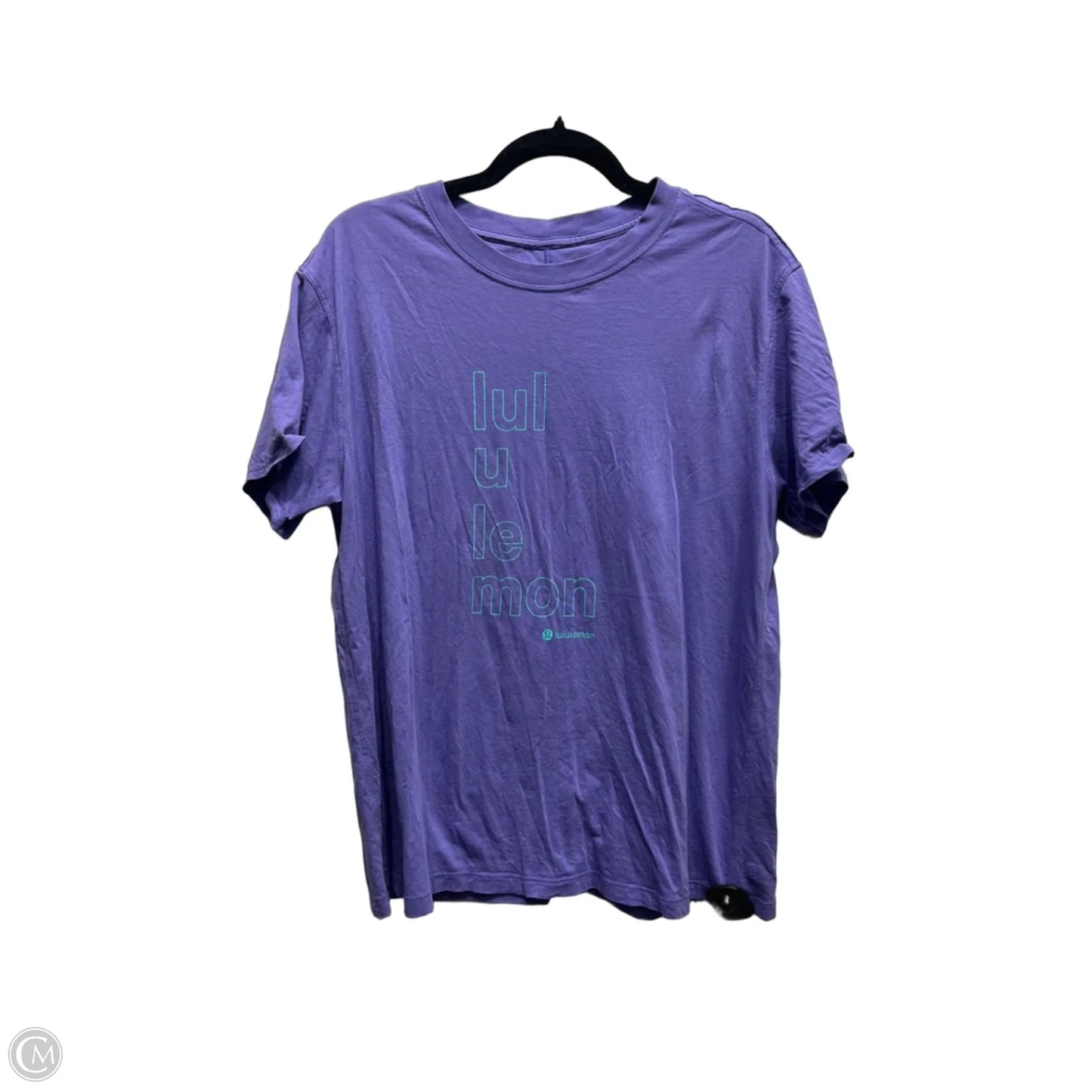 Athletic Top Short Sleeve By Lululemon In Purple, Size: L