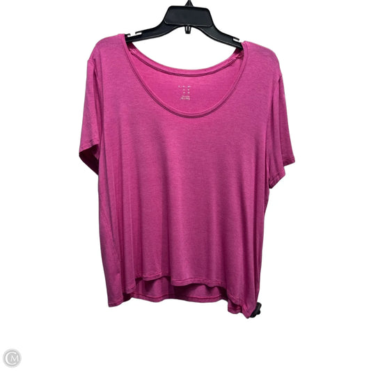 Top Short Sleeve Basic By A New Day In Pink, Size: Xxl