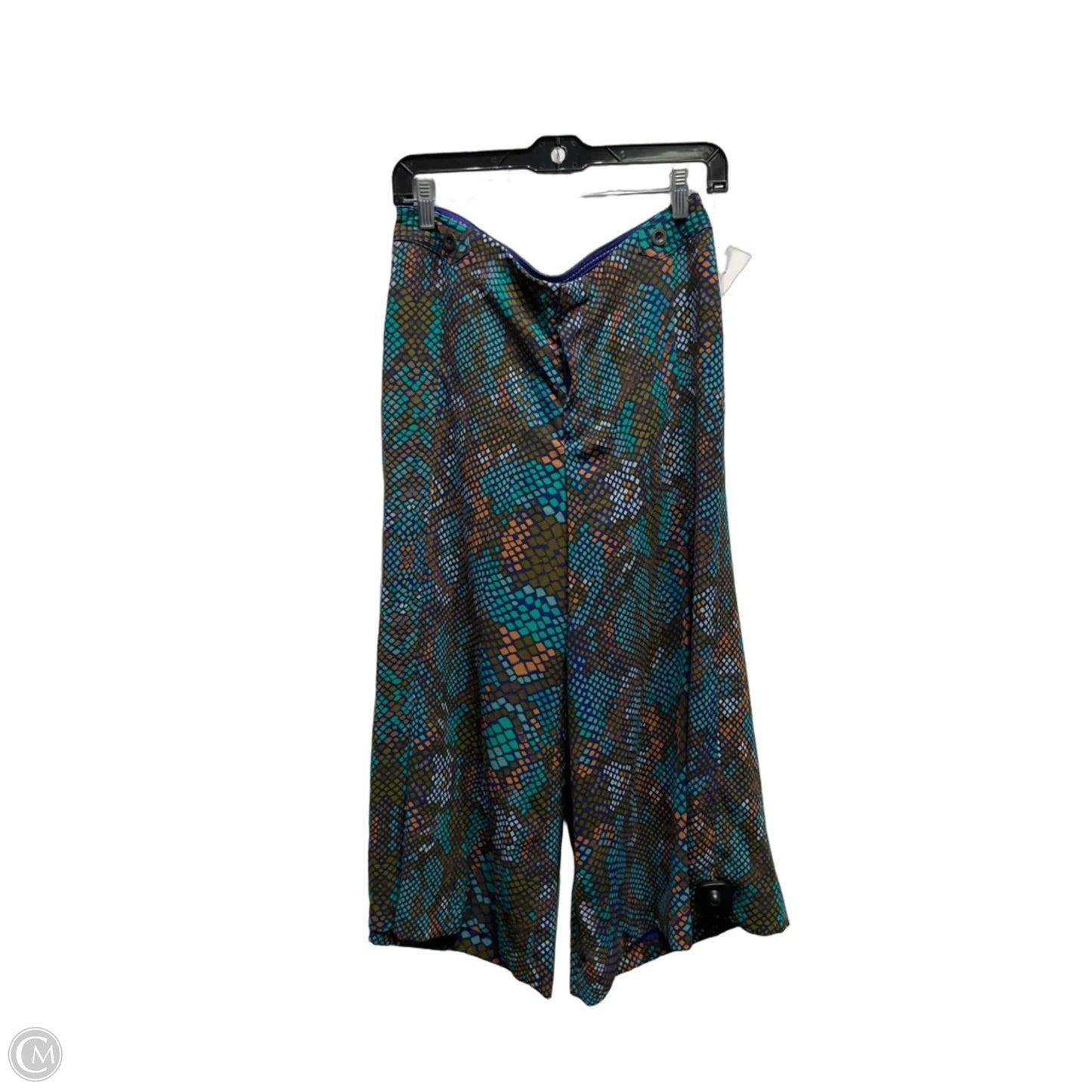Pants Cropped By Anthropologie In Green & Grey, Size: 8
