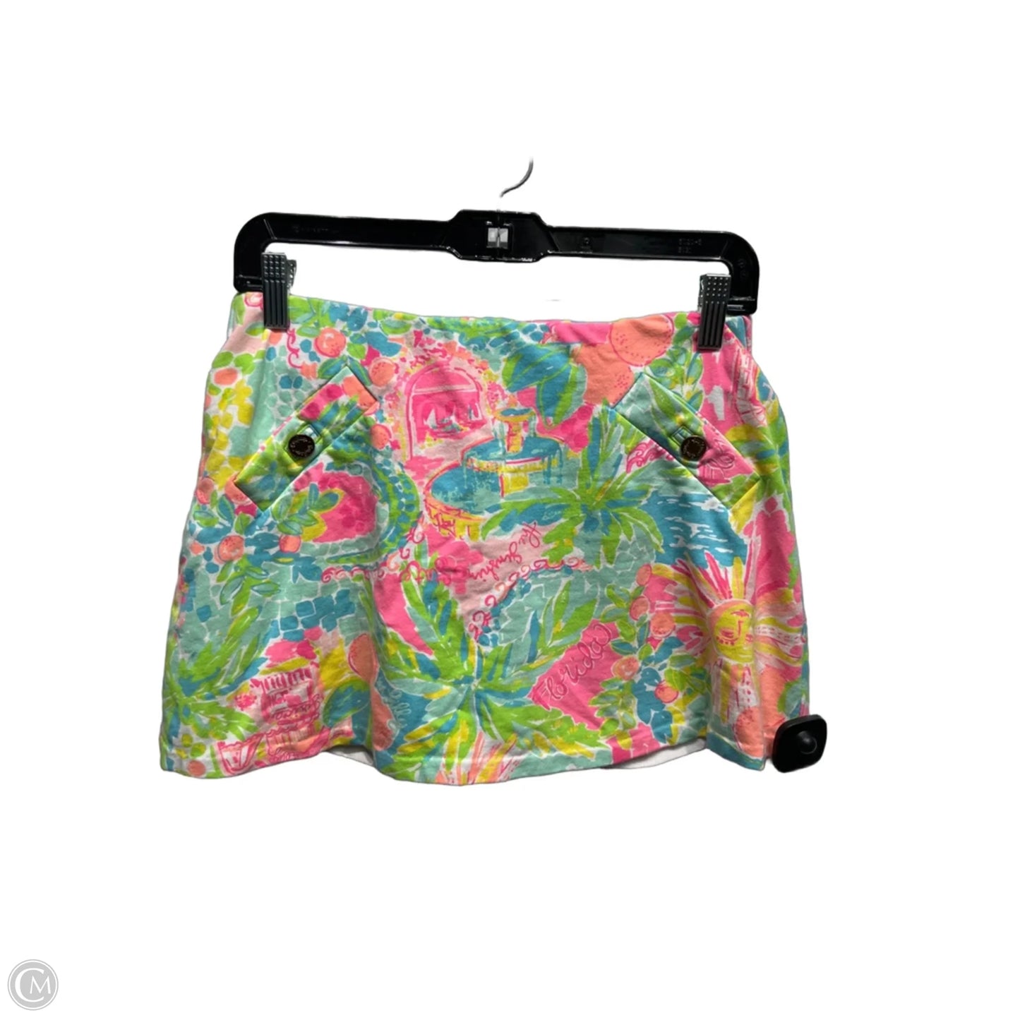 Skort Designer By Lilly Pulitzer In Pink & Yellow, Size: S