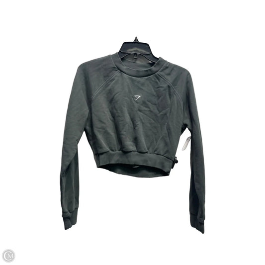 Athletic Sweatshirt Crewneck By Gym Shark In Green, Size: S