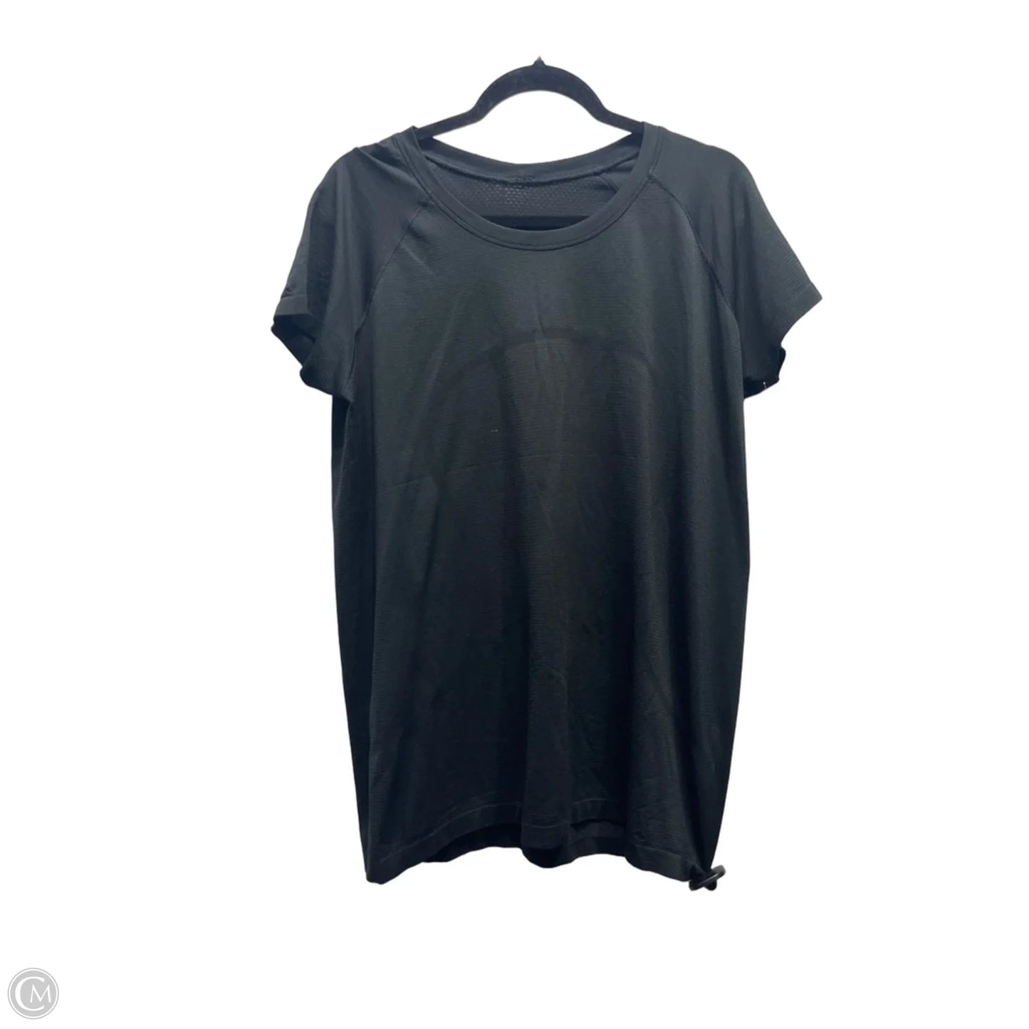Athletic Top Short Sleeve By Lululemon In Black, Size: 16