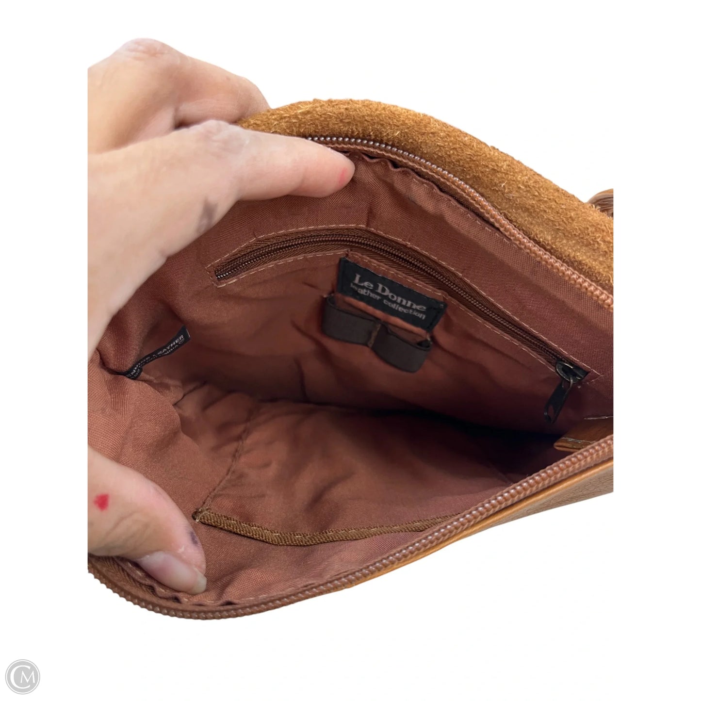 Crossbody Leather By Clothes Mentor, Size: Medium