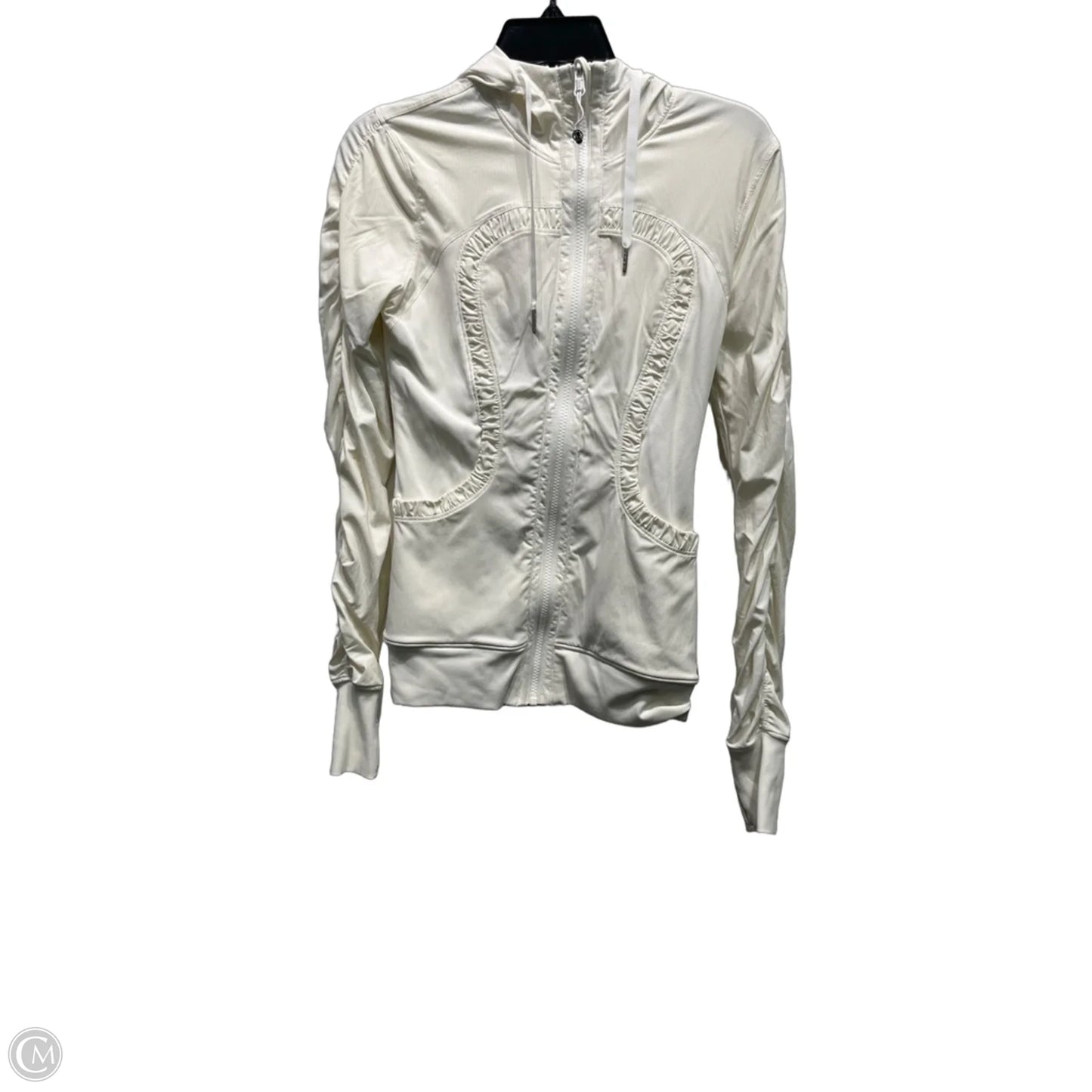 Athletic Jacket By Lululemon In White, Size: S
