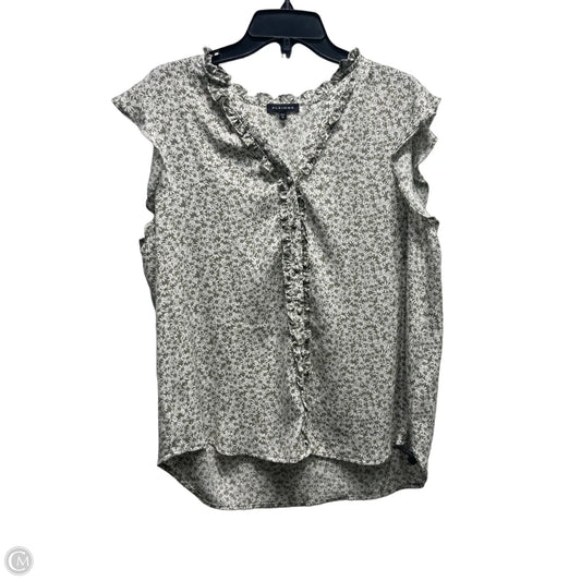 Top Short Sleeve By Pleione In Green & White, Size: Xl