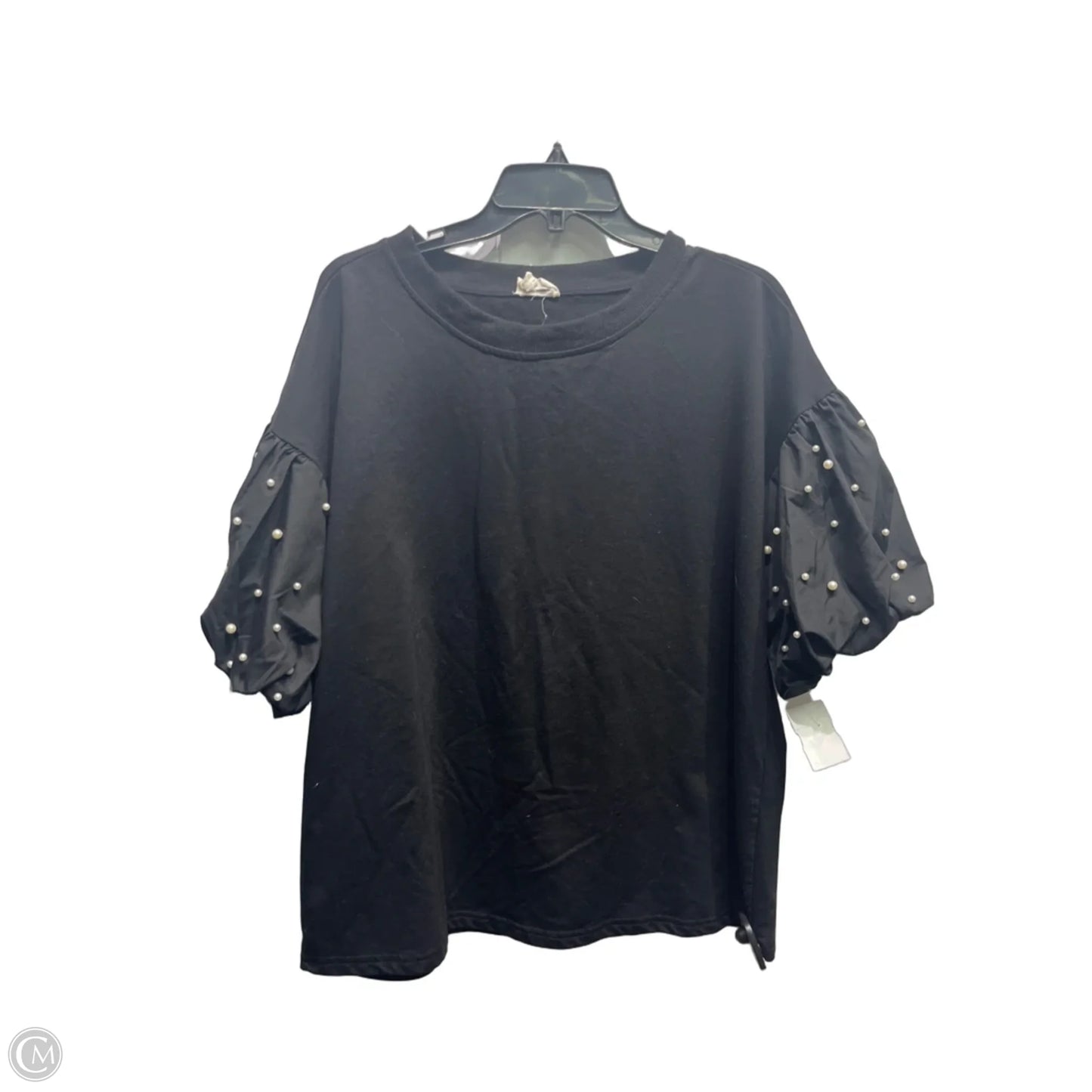 Top Short Sleeve By Bibi In Black, Size: Xl
