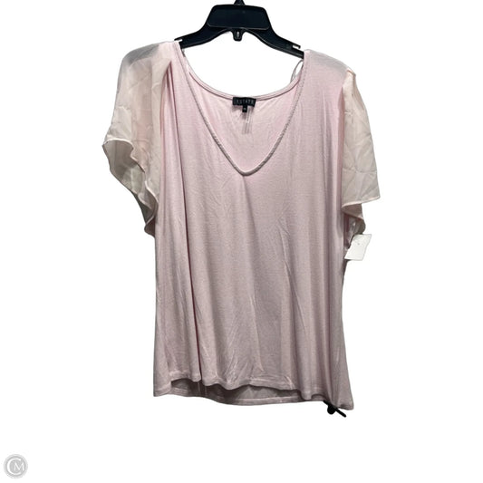 Top Short Sleeve By 1.state In Pink, Size: Xxl