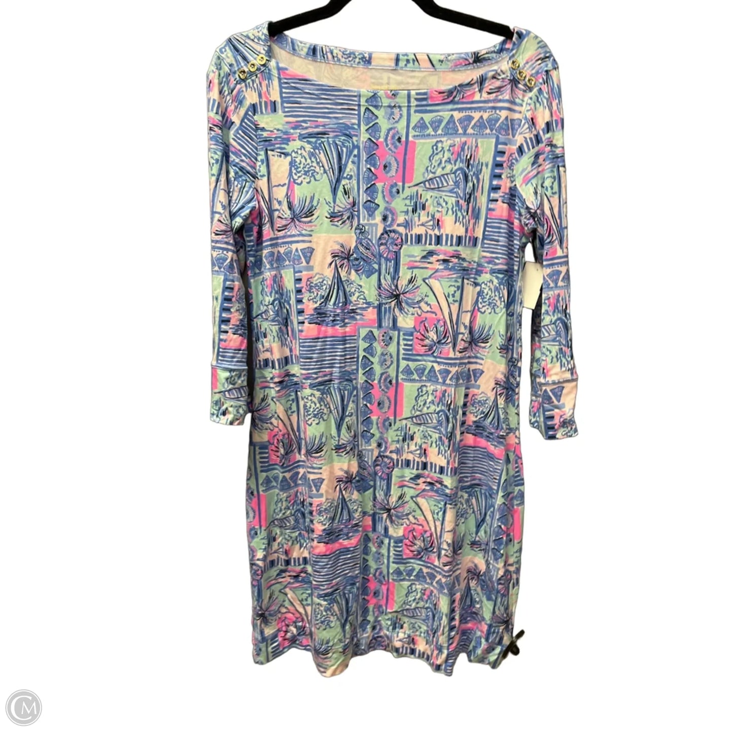 Dress Designer By Lilly Pulitzer In Blue & Pink, Size: L