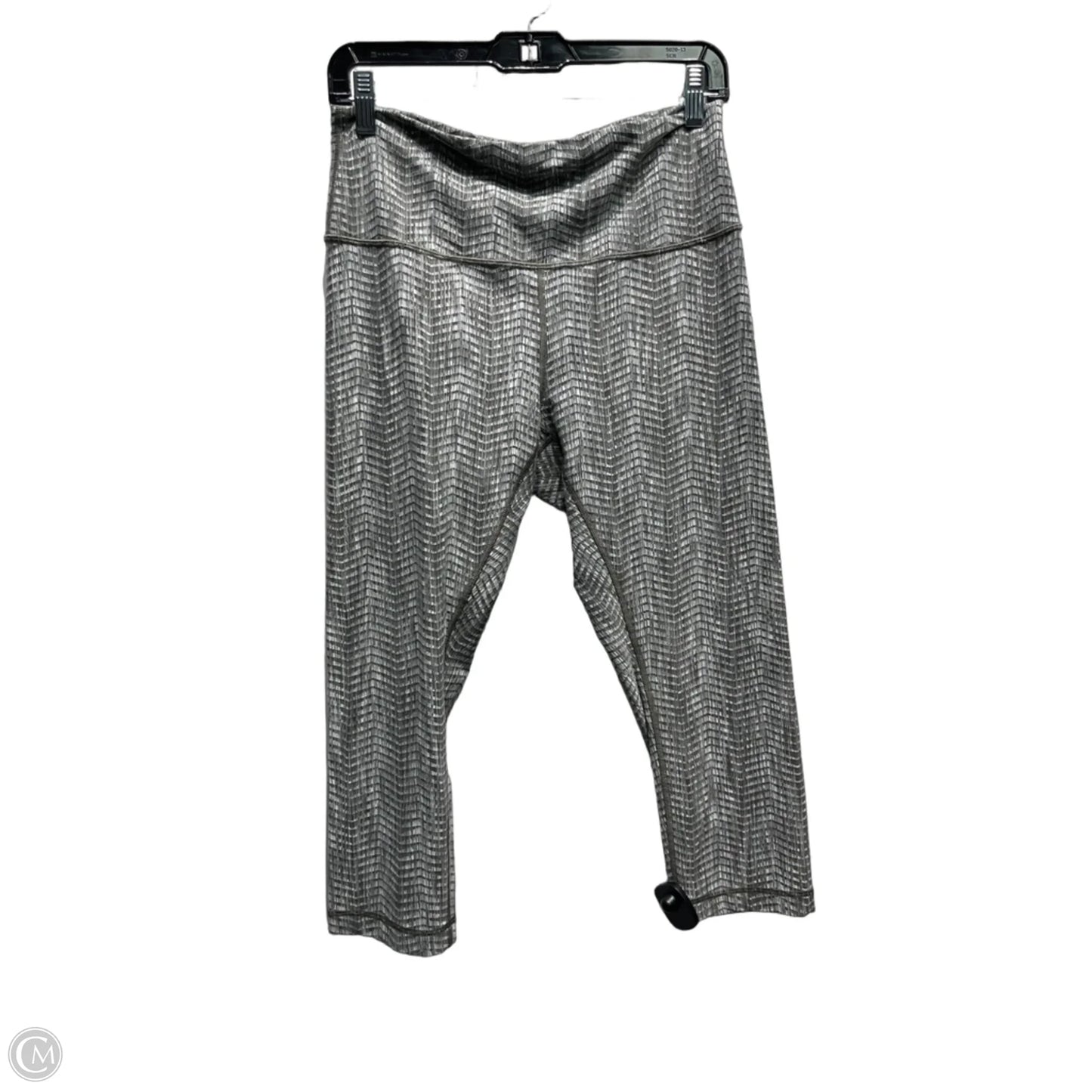 Athletic Leggings Capris By Lululemon In Green & White, Size: 12