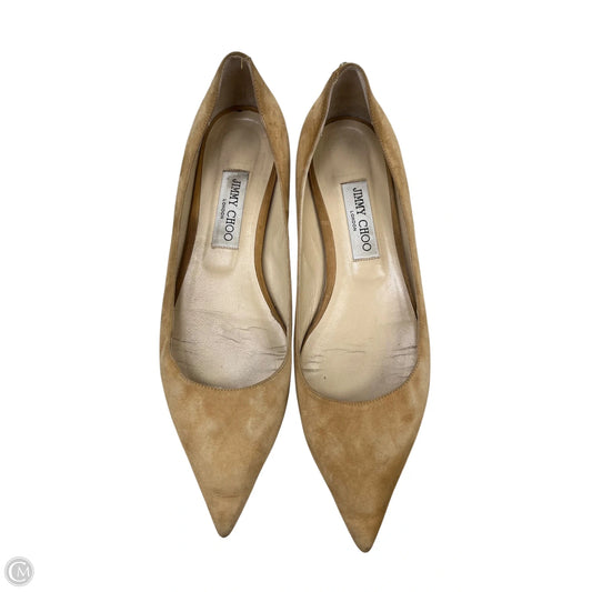 Shoes Luxury Designer By Jimmy Choo In Tan, Size: 11