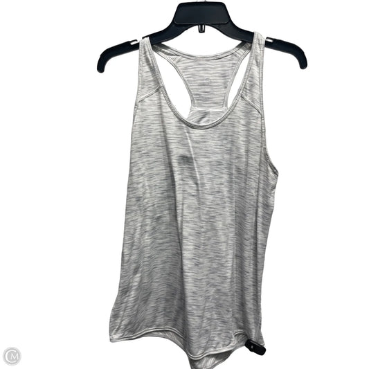 Athletic Tank Top By Lululemon In Grey & White, Size: L