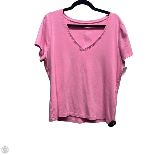 Top Short Sleeve Designer By Lilly Pulitzer In Pink, Size: Xxl