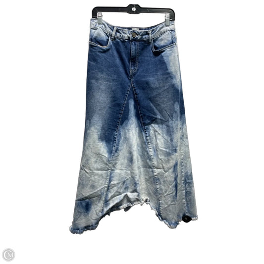 Skirt Maxi By wash lab In Blue Denim, Size: 8