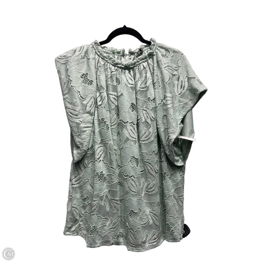 Top Short Sleeve By Anne Klein In Green, Size: Xl