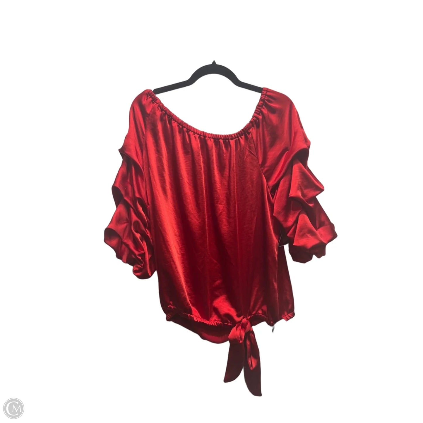 Top Short Sleeve By Vince Camuto In Red, Size: Xl
