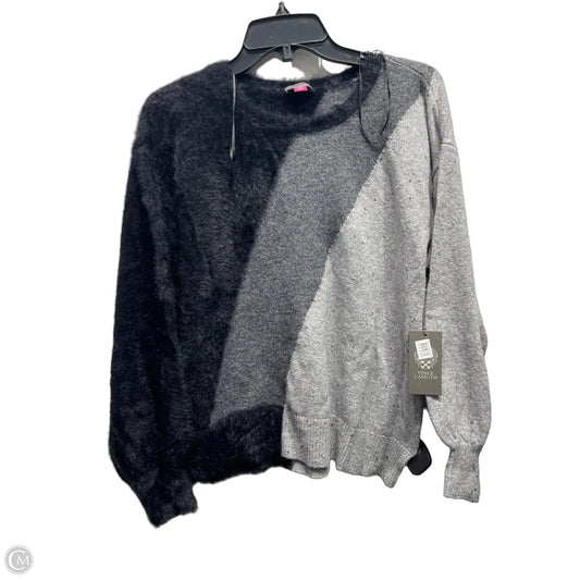 Sweater By Vince Camuto In Black & Grey, Size: M