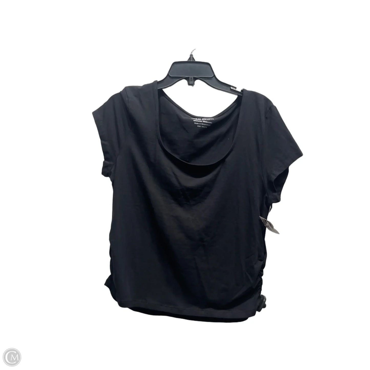 Top Short Sleeve By moral society In Black, Size: Xl