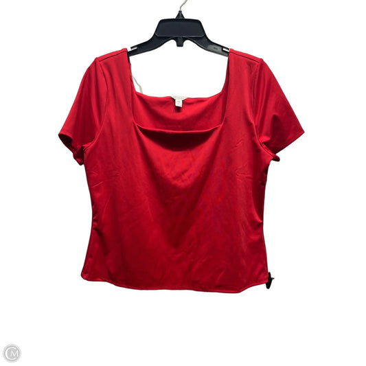 Top Short Sleeve By Versona In Red, Size: Xxl