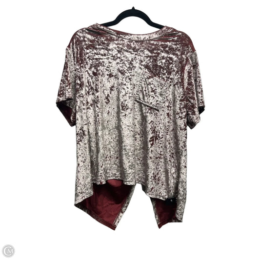 Top Short Sleeve By Boutique + In Pink, Size: 1x