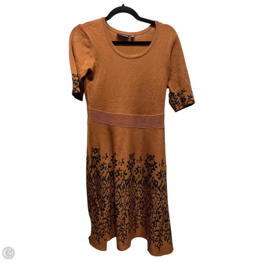 Dress Sweater By Nina Leonard In Brown, Size: S