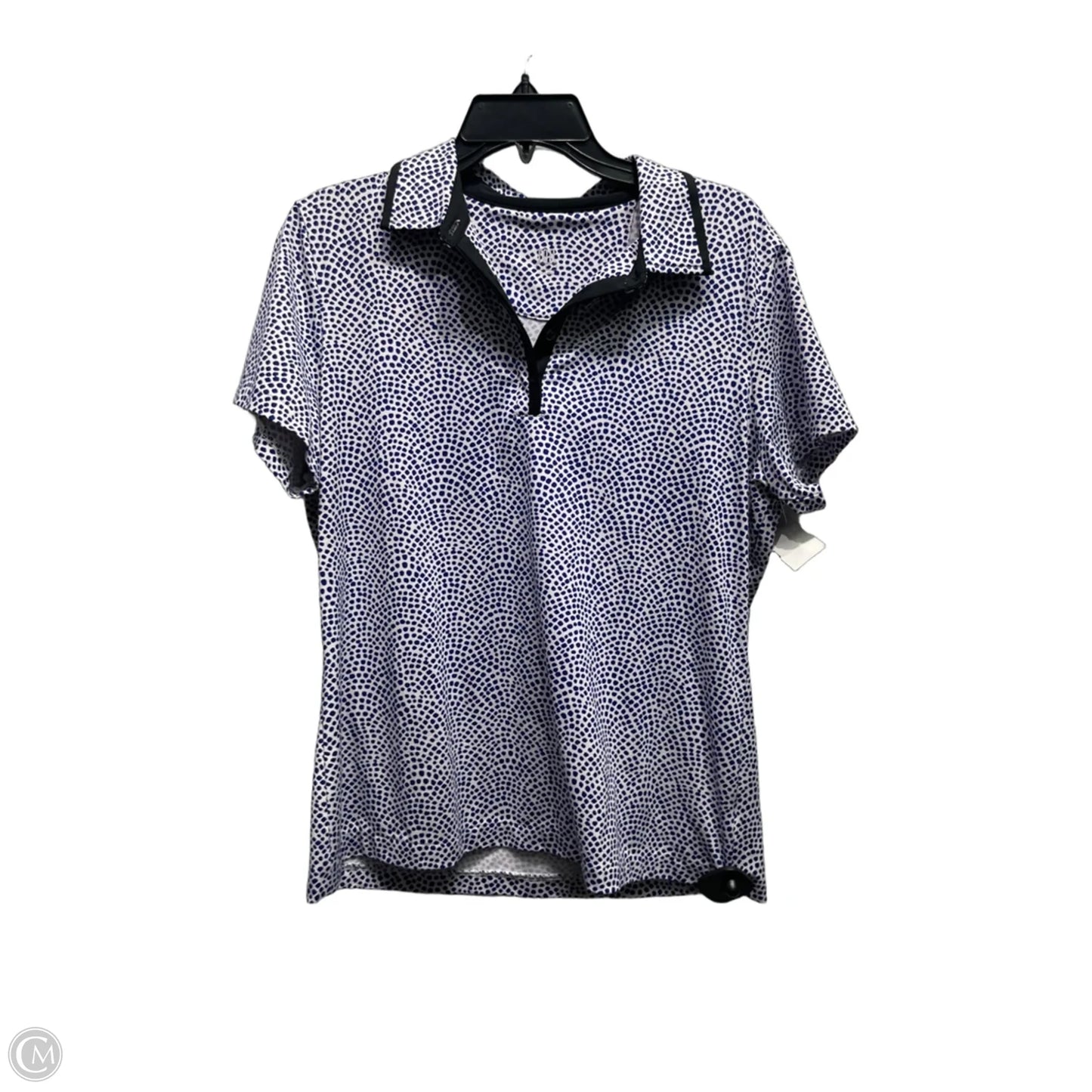 Top Short Sleeve By Tail In Blue Denim, Size: L