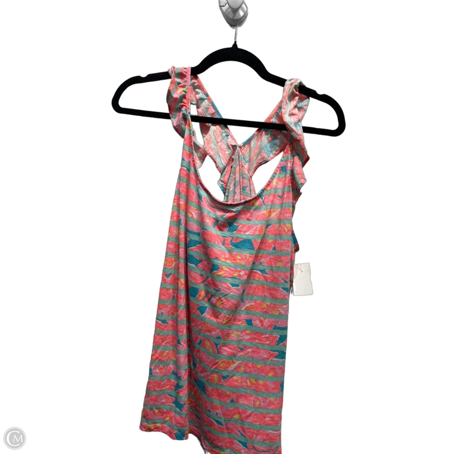 Top Sleeveless Designer By Lilly Pulitzer In Orange & Pink, Size: Xl