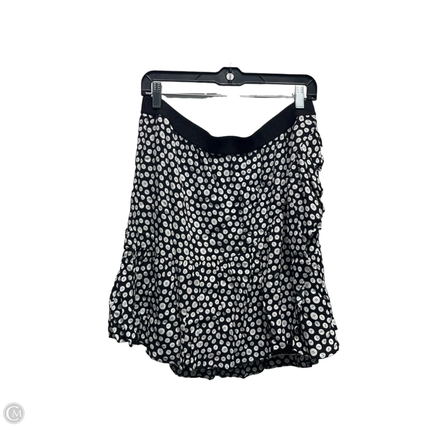 Skirt Mini & Short By Maeve In Black & White, Size: L