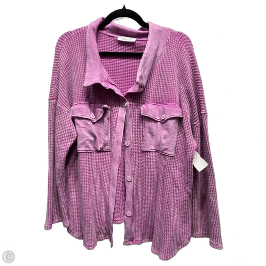Top Long Sleeve By Bucketlist In Pink, Size: L