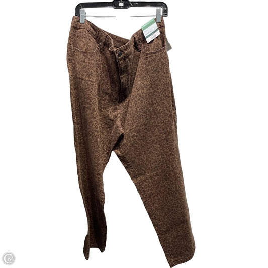 Jeans Straight By Terra & Sky In Brown, Size: 22