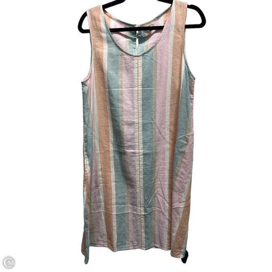 Dress Casual Short By Max Studio In Green & Pink, Size: L