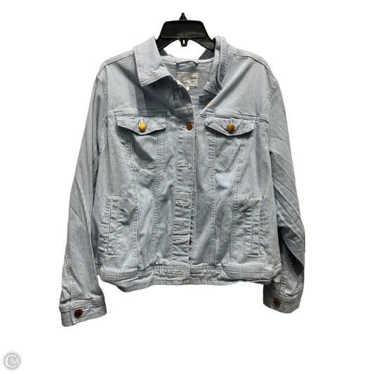 Jacket Denim By Universal Thread In Blue & White, Size: Xxl