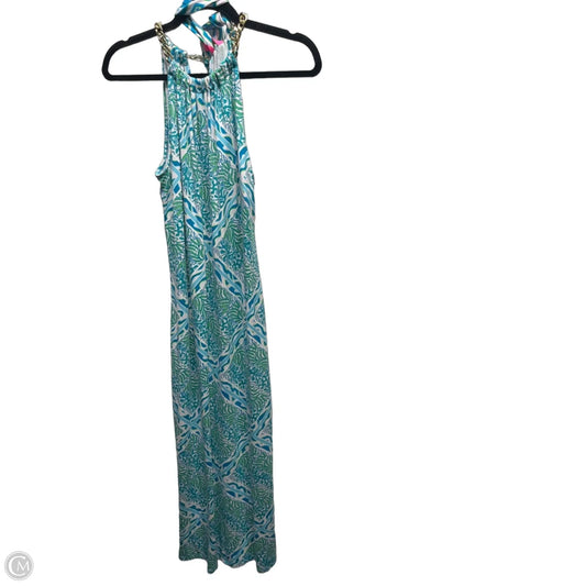 Dress Designer By Lilly Pulitzer In Green & White, Size: Xs