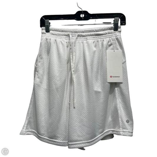 Athletic Shorts By Lululemon In White, Size: 4