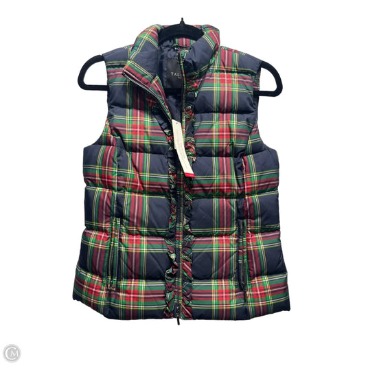 Vest Puffer & Quilted By Talbots In Green & Red, Size: Sp