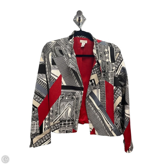 Blazer By Chicos In Black & Red, Size: M