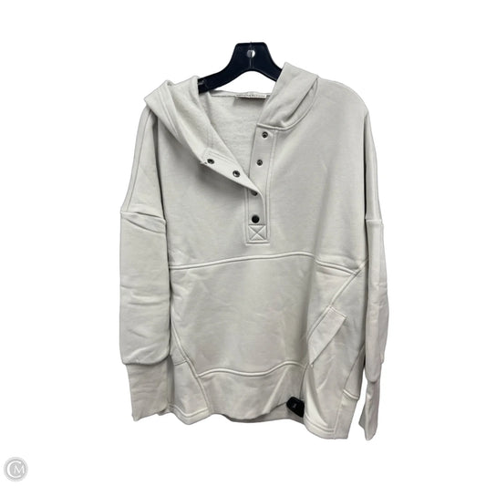 Sweatshirt Hoodie By Zenana In Tan, Size: M