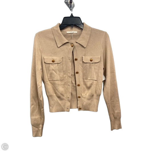 Sweater Cardigan By RIVIR In Tan, Size: M