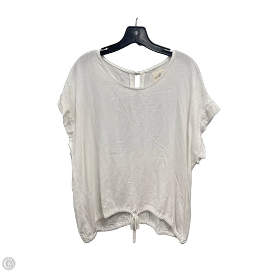 Top Short Sleeve By Umgee In White, Size: L
