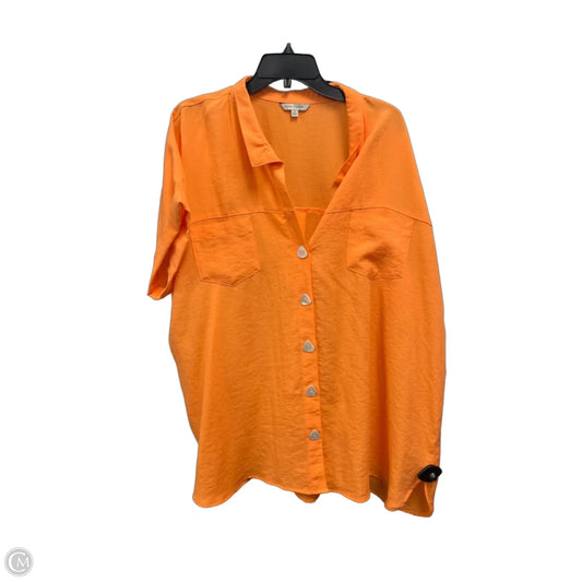 Top Short Sleeve By John Mark In Orange, Size: 2x