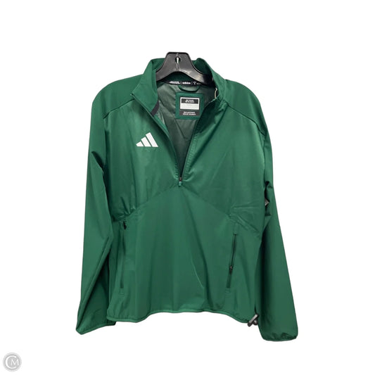 Athletic Top Long Sleeve Collar By Adidas In Grey, Size: Xs